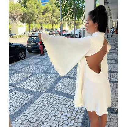 Levoire | Blanc Col Roulé Détail En Volants