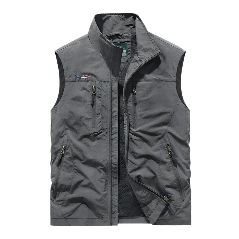 Levoire | Monilaukkupolyesterjakke Pour Hommes Gris