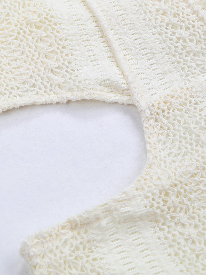 Levoire | Robe Mini/Longue À Col Cheminée Tricotée Frangée