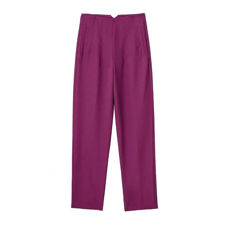 Levoire | Pantalons Formels Taille Haute Avec Une Coupe Slim Et Élégante Lilla