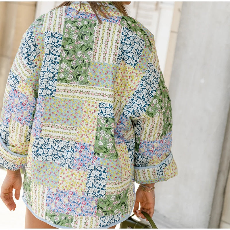 Levoire | Veste Matelassée En Patchwork Décontractée