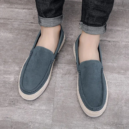 Levoire | Loafers En Toile En Suède Velours À Enfiler