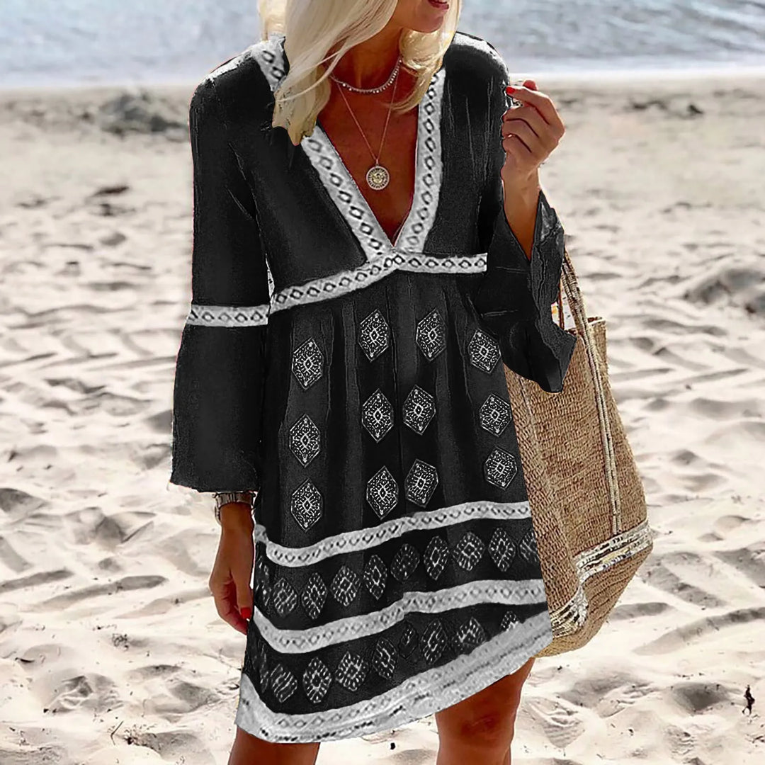 Levoire | Robe Confortable Avec Décolleté En V Noir