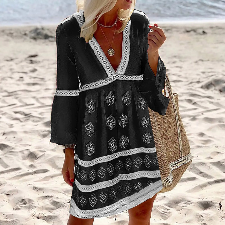 Levoire | Robe Confortable Avec Décolleté En V Noir