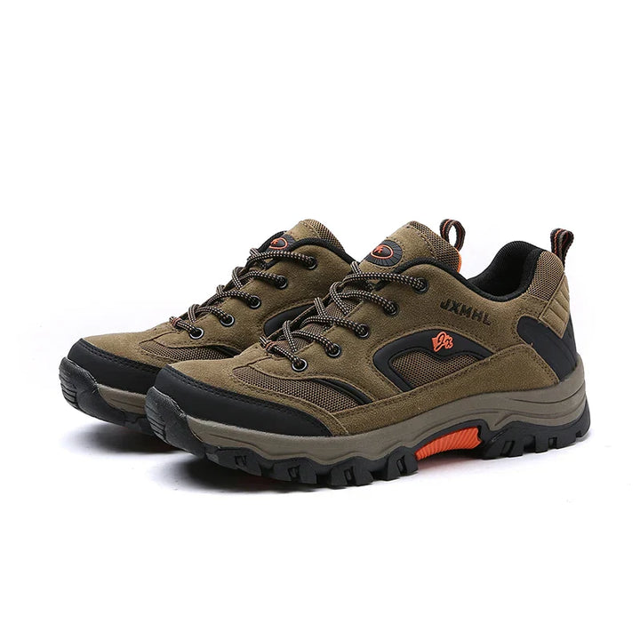 Levoire | Chaussures De Randonnée Durables À Lacets Pour Hommes Khaki Orange