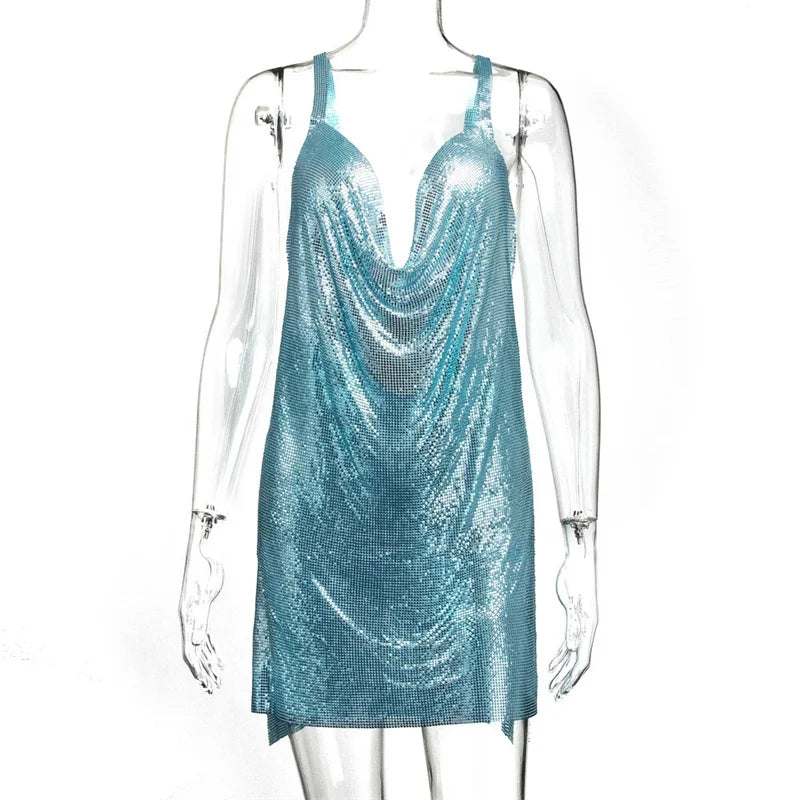 Levoire | Chaîne Métallique Halterneck Mini Robe Sans Métal