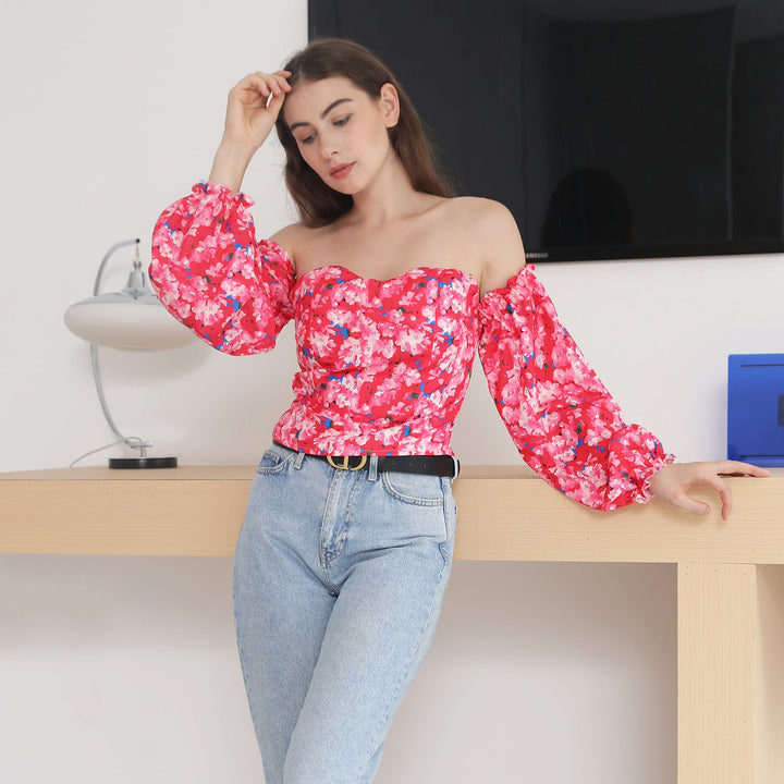 Levoire | Blouse Florale Avec Bretelles