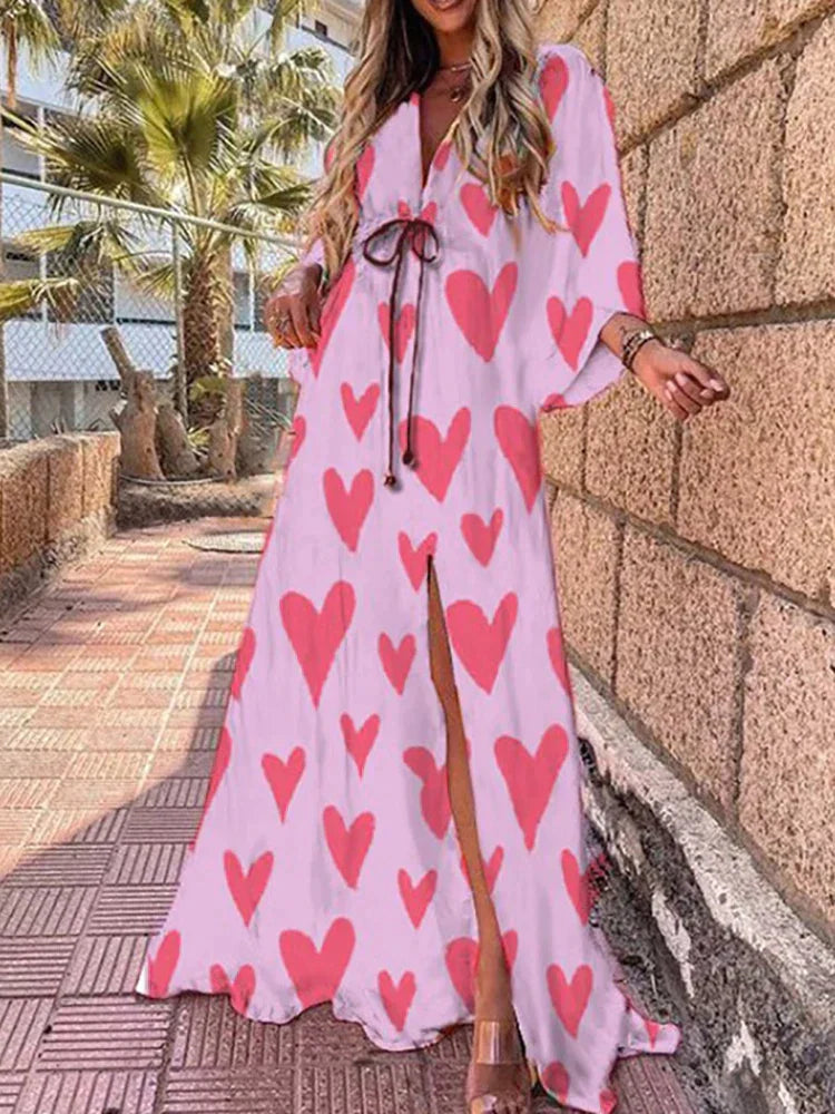 Levoire | Robe De Plage Imprimée Élégante Rosa