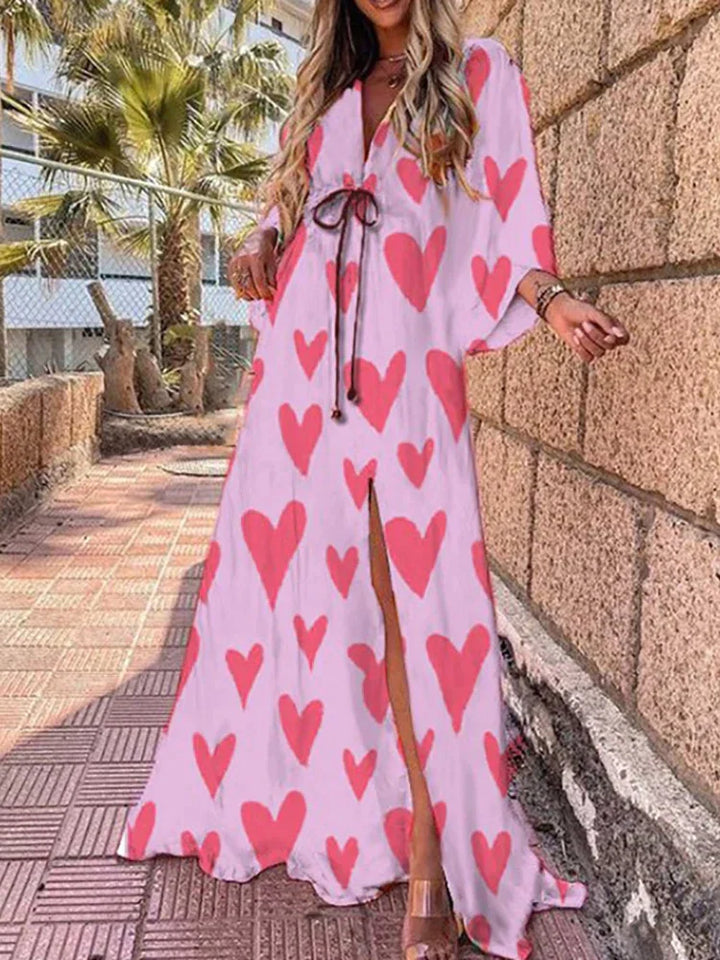 Levoire | Robe De Plage Imprimée Élégante Rosa