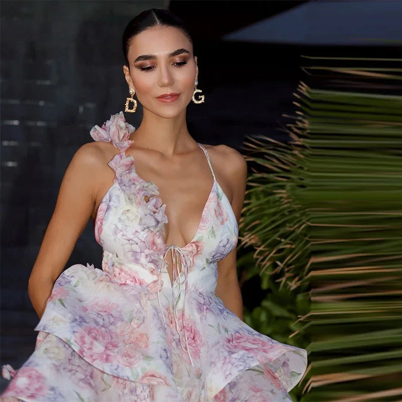 Levoire | Robe Légère Avec Bretelles De Plage Rosa
