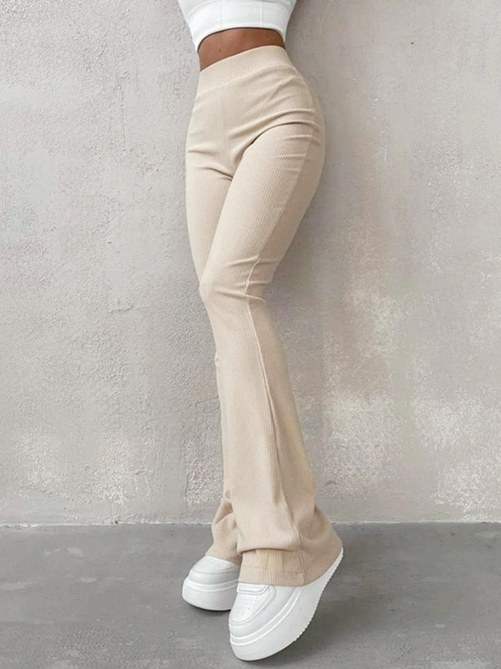 Levoire | Pantalons Évasés Confortables & À La Mode Beige