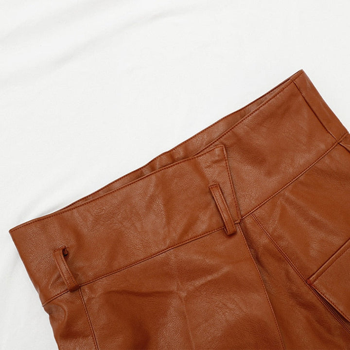 Levoire | Jupe Haute Taille En Cuir Pu
