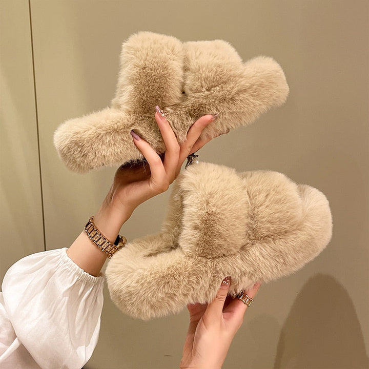 Levoire | Chaussons En Laine Plats Sans Talon Confortables Braun