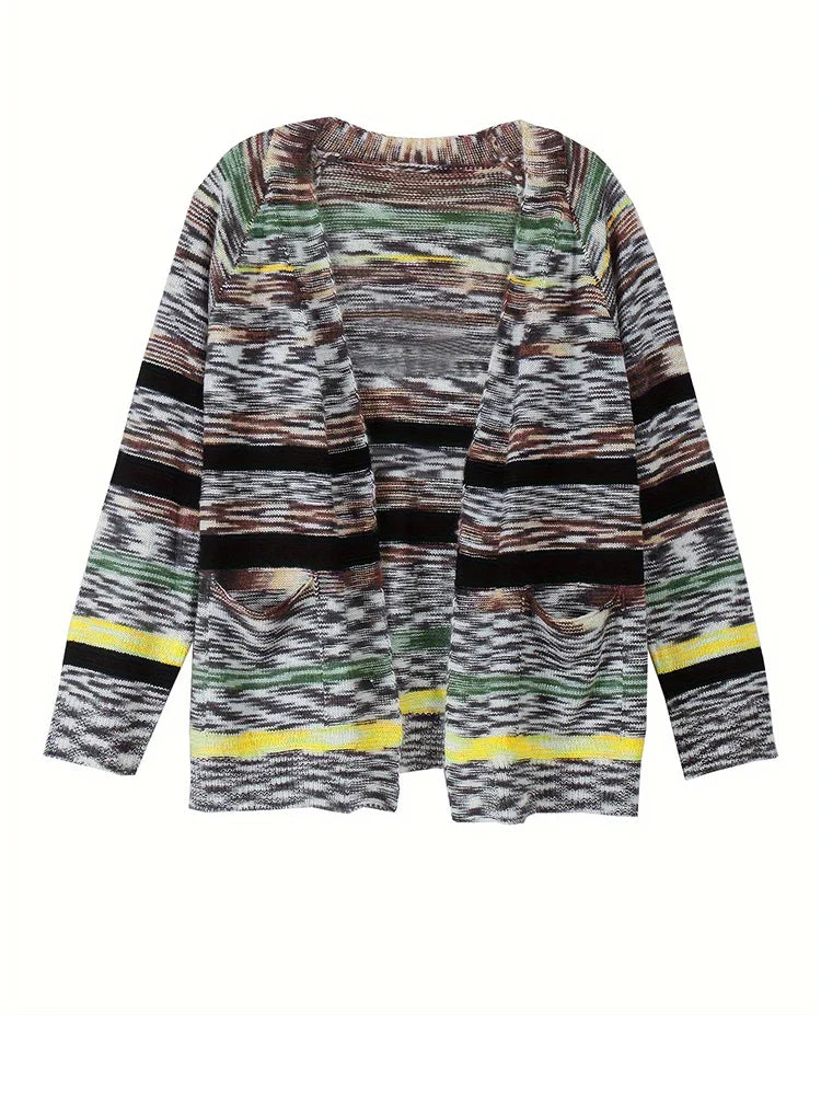 Levoire | Veste En Tricot Colorée En Grande Taille Gris