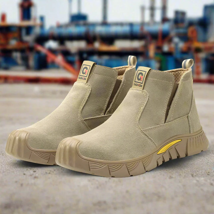 Levoire | Chaussures De Sécurité Pour Hommes Imperméables De Haute Qualité Avec Embout En Acier Khaki