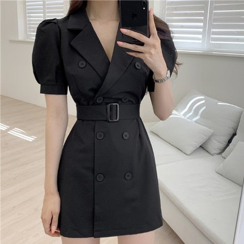 Levoire | Robe Vintage A-Ligne Col V Noir