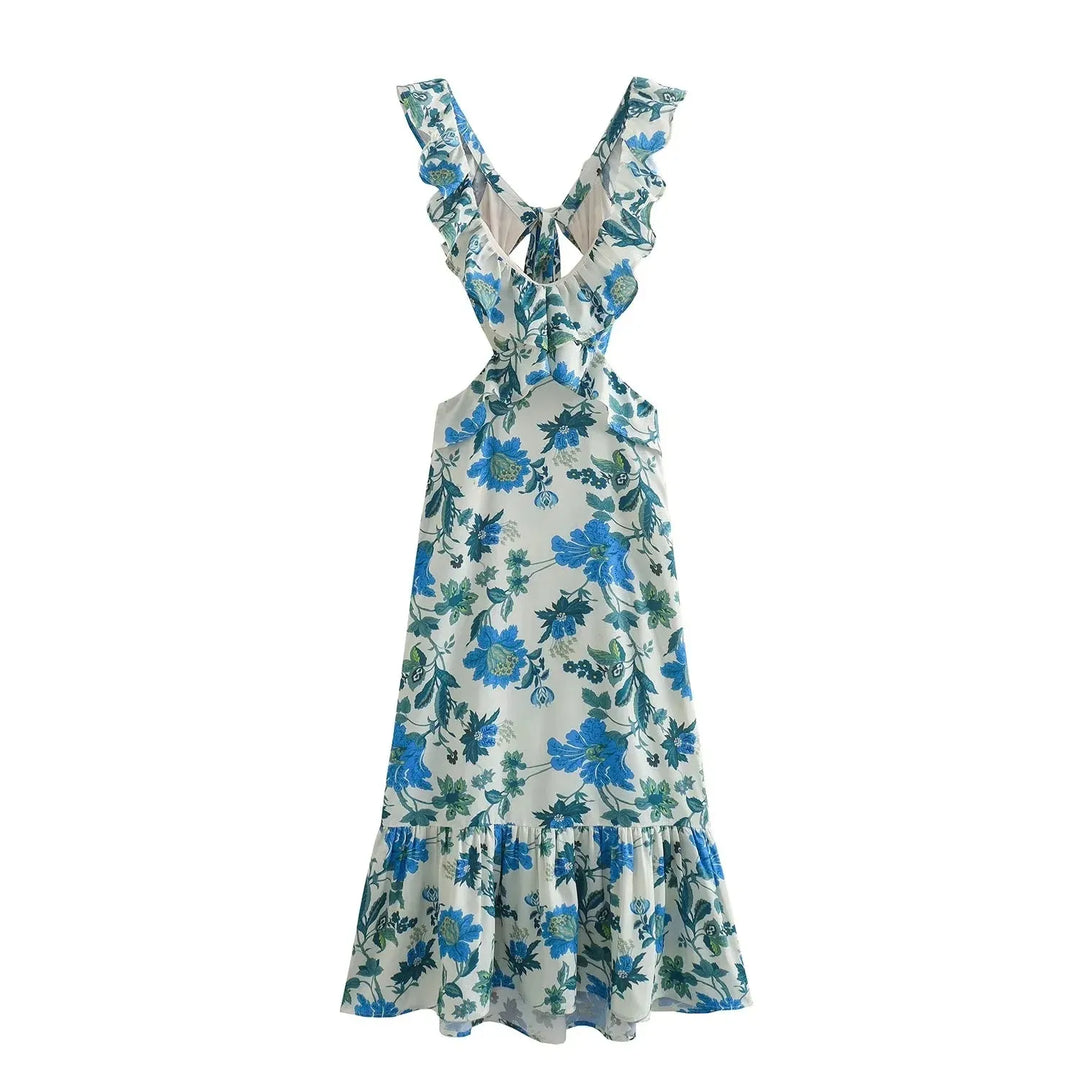 Levoire | Robe Maxi Longue Chic Bleu