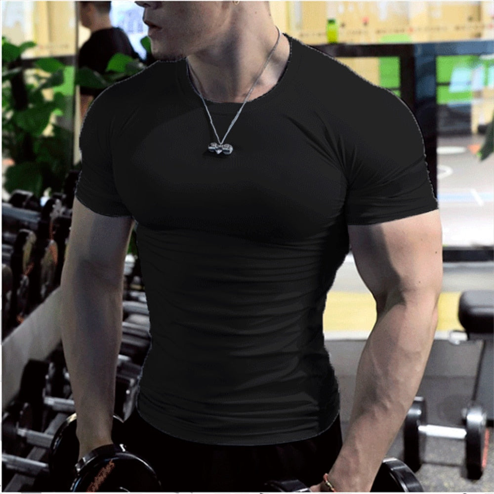 Levoire | T-Shirt De Fitness À Manches Courtes Pour Hommes Élégant Et Confortable Pour L'Entraînement Noir