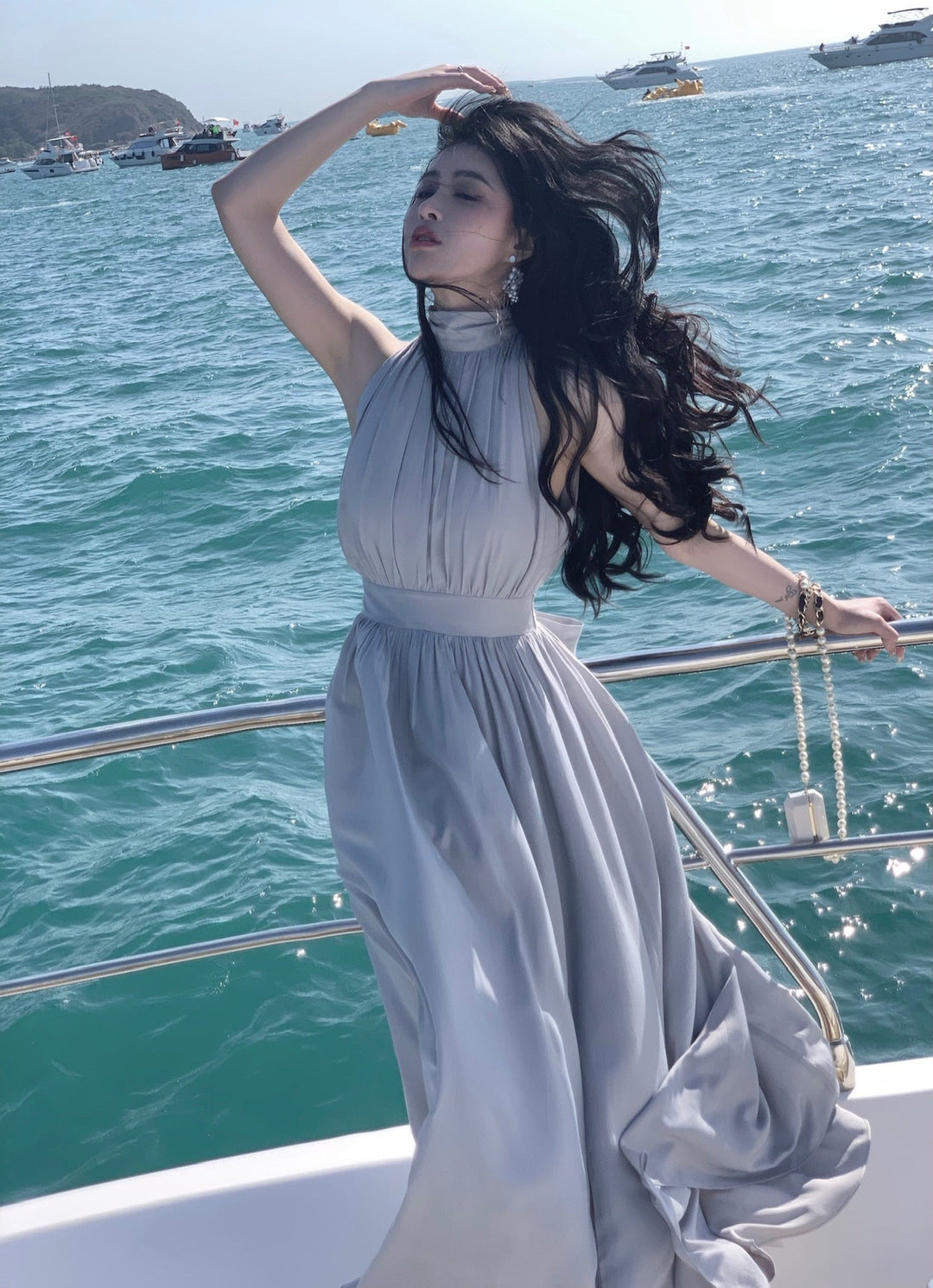 Levoire | Robe Midi En Chiffon Décolletée