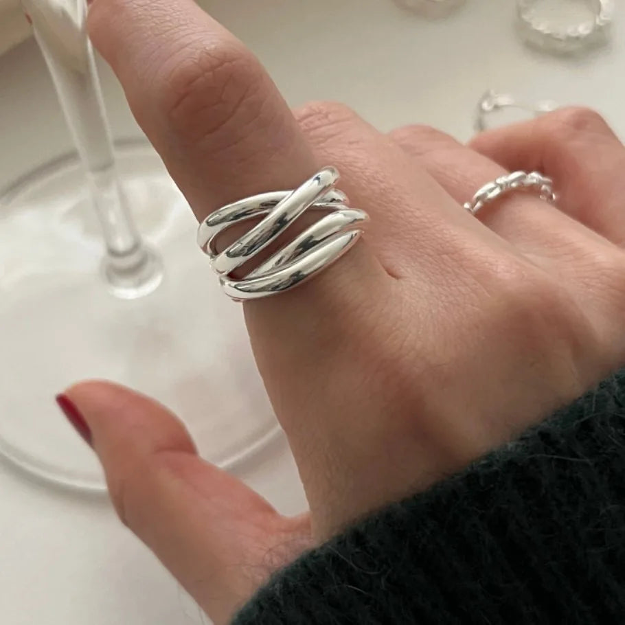Levoire | Bague Géométrique En Argent Sterling 925