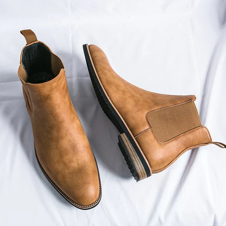 Levoire | Bottes En Cuir Pour Le Quotidien Braun