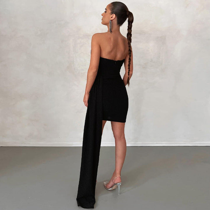 Levoire | Robe Sans Bretelles Sans Paillettes Noir