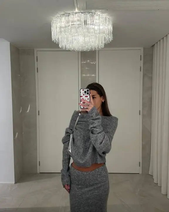 Levoire | Ensemble Tricot Midi ENSEMBLE GRIS