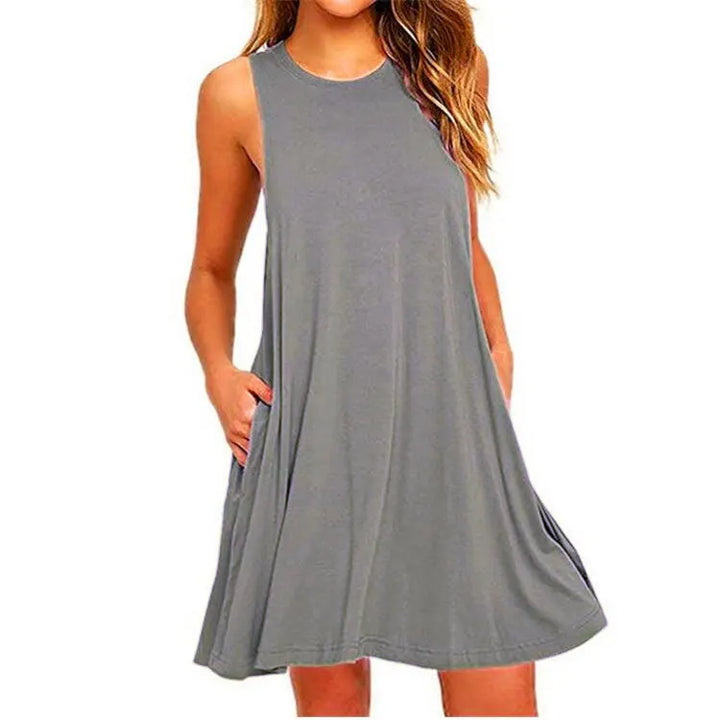 Levoire | Robe d'été casual swing pour femme Gris