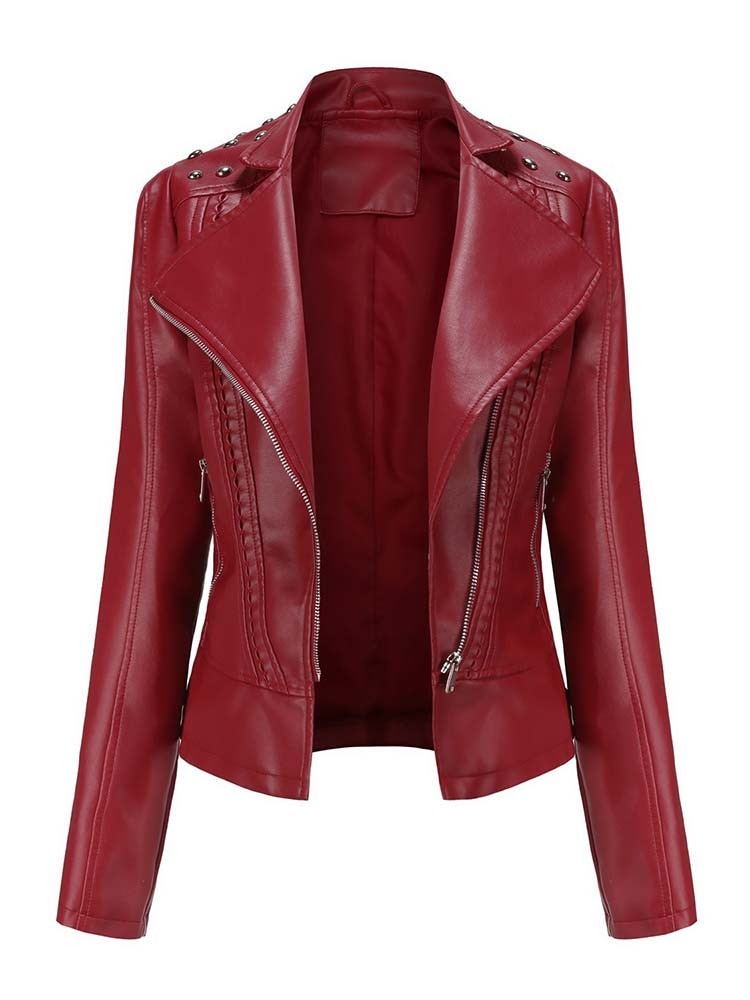 Levoire | Veste En Cuir Pu Élégante Pour Femmes Rot