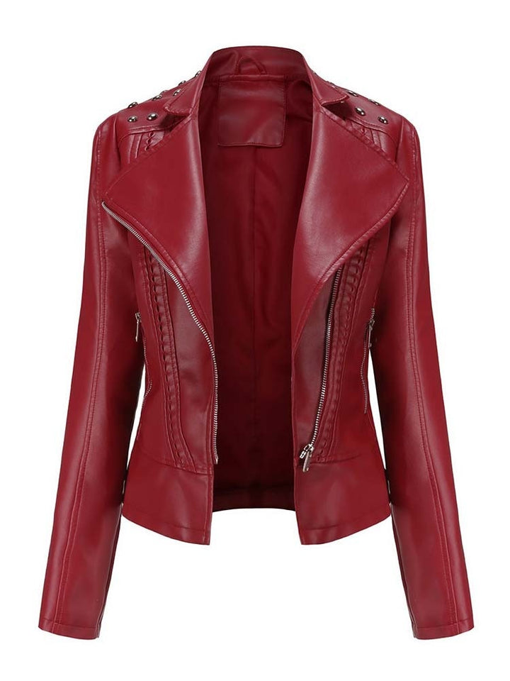 Levoire | Veste En Cuir Pu Élégante Pour Femmes Rot