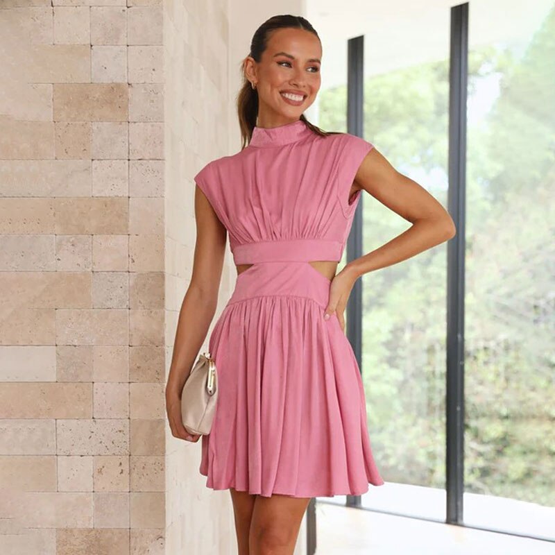 Levoire | Robe Courte Taille Haute Décolletée Rosa Court 1