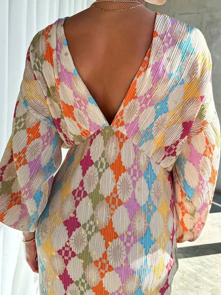 Levoire | Robe Midi À Motifs Géométriques Pour Femmes