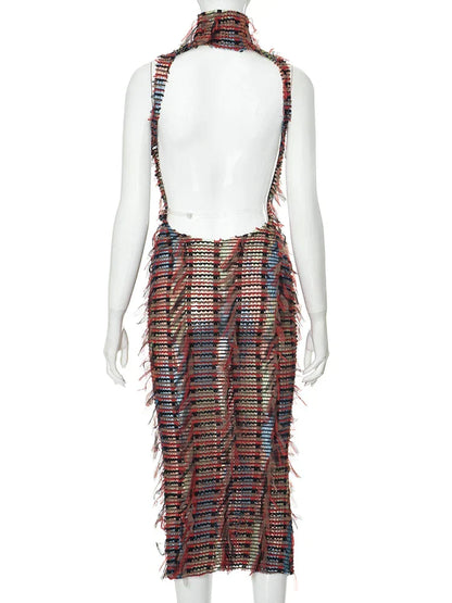 Levoire | Robe Longue Tricotée Colorée Trollhaug