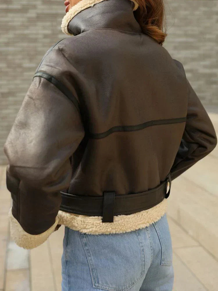 Levoire | Veste chaude en similicuir pour femmes