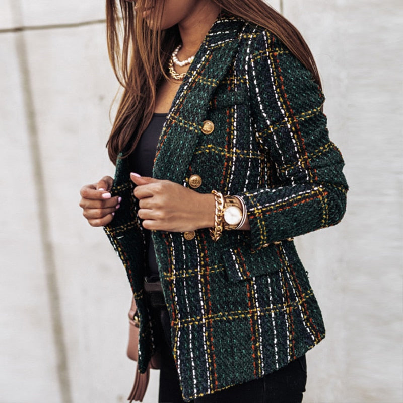 Levoire | Blazer Chic Classique Pour Femmes Vert foncé