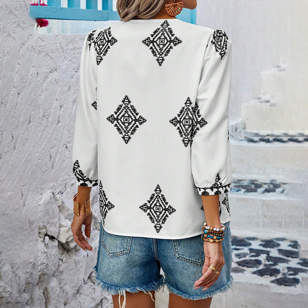 Levoire | Blouse Avec Imprimé Rétro Pour Femmes