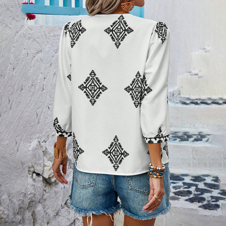 Levoire | Blouse Avec Imprimé Rétro Pour Femmes