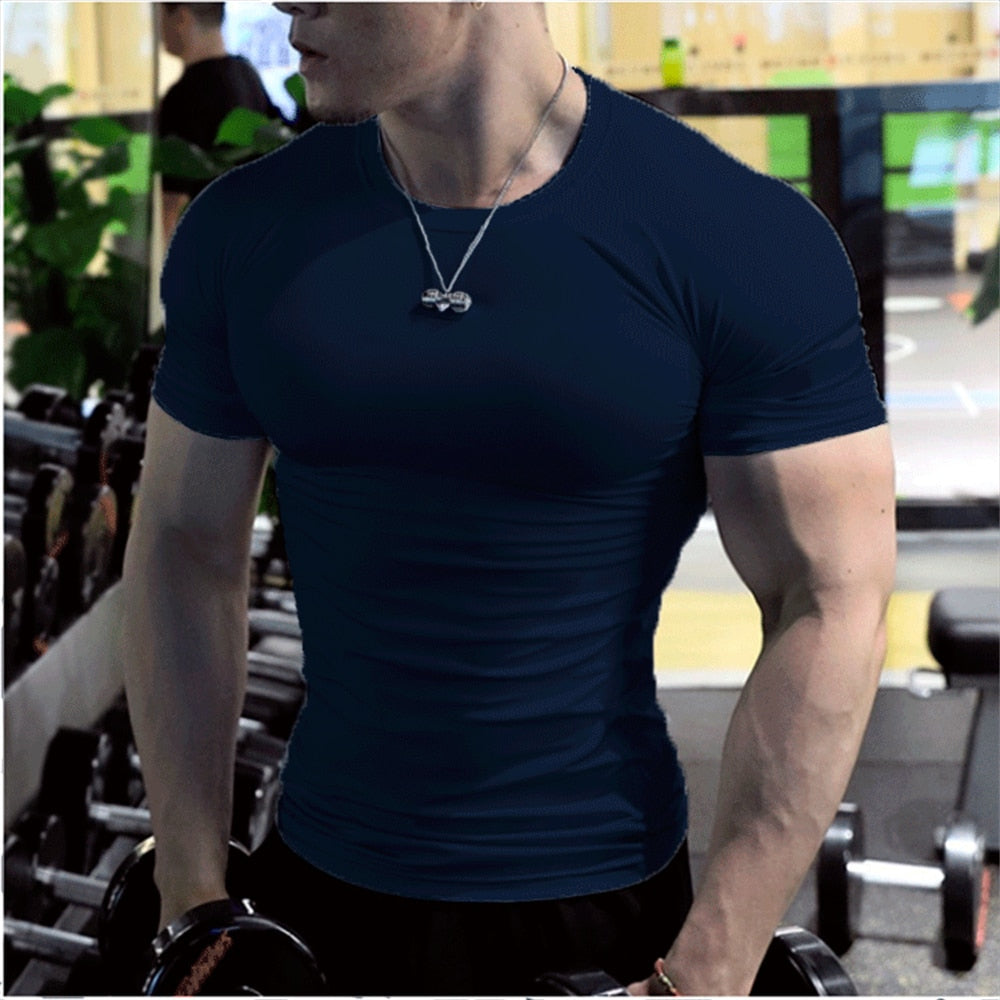 Levoire | T-Shirt De Fitness À Manches Courtes Pour Hommes Élégant Et Confortable Pour L'Entraînement Mer