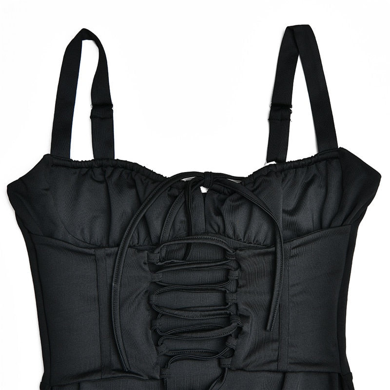 Levoire | Corset À Lacets Sans Bretelles Robe Midi