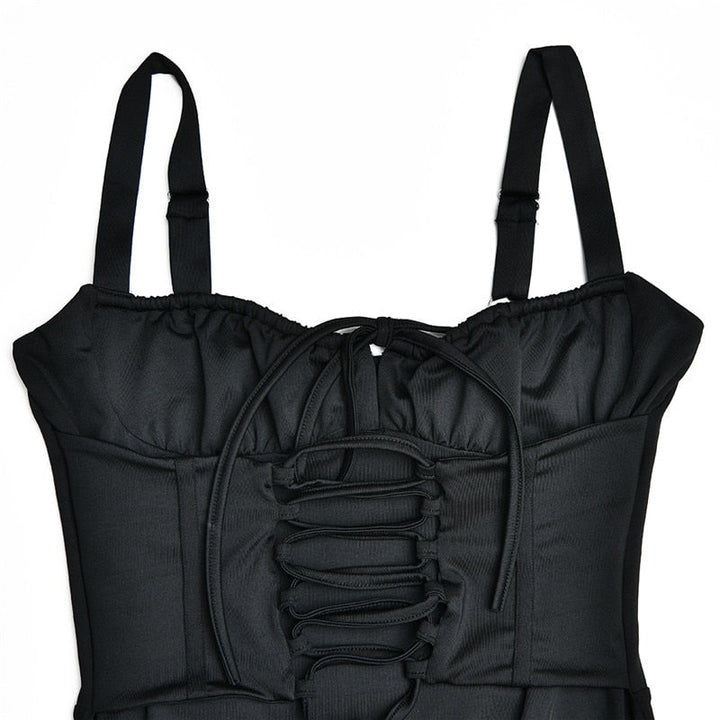 Levoire | Corset À Lacets Sans Bretelles Robe Midi