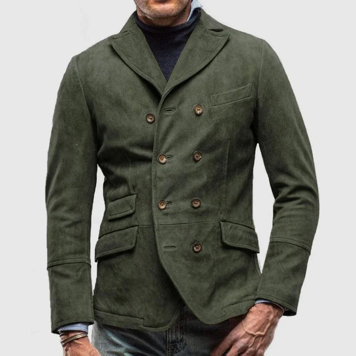 Levoire | Veste ajustée à manches longues avec col en revers Vert