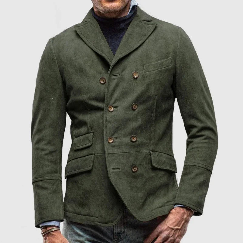 Levoire | Veste Slim Fit À Manches Longues Avec Fermeture À Boutons Vert
