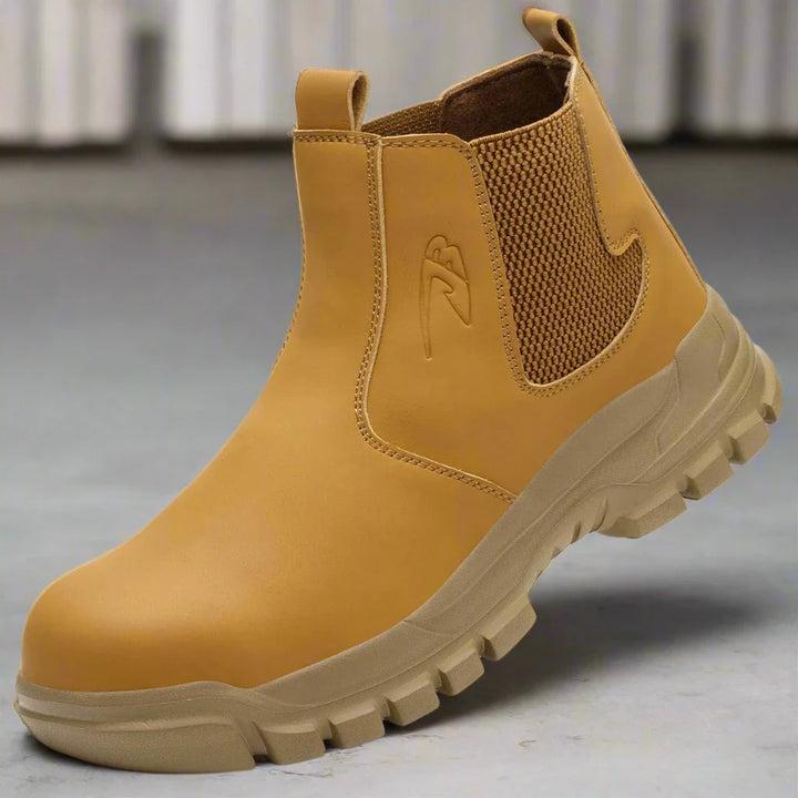 Levoire | Chaussures De Sécurité Imperméables À L'Eau Avec Un Ajustement Large Jaune