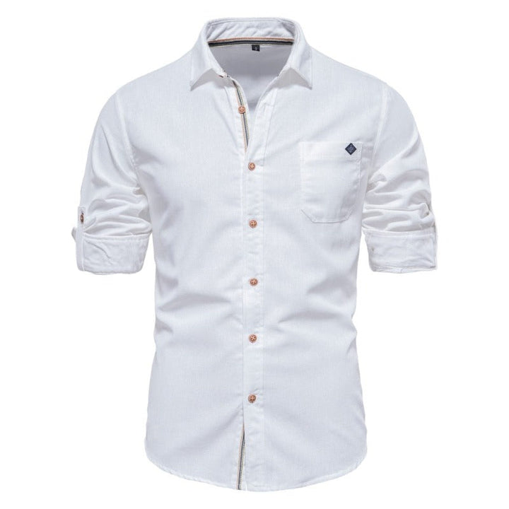 Levoire | Chemise Ajustée Pour Hommes Blanc