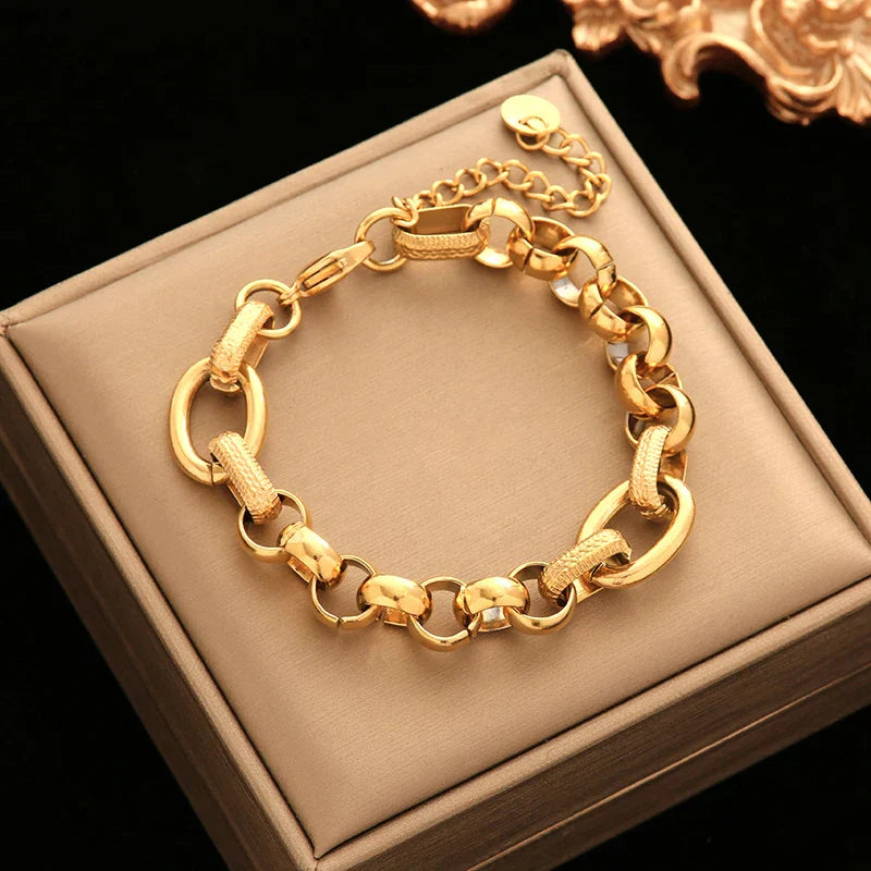 Levoire | Bracelet En Acier Inoxydable Doré B204