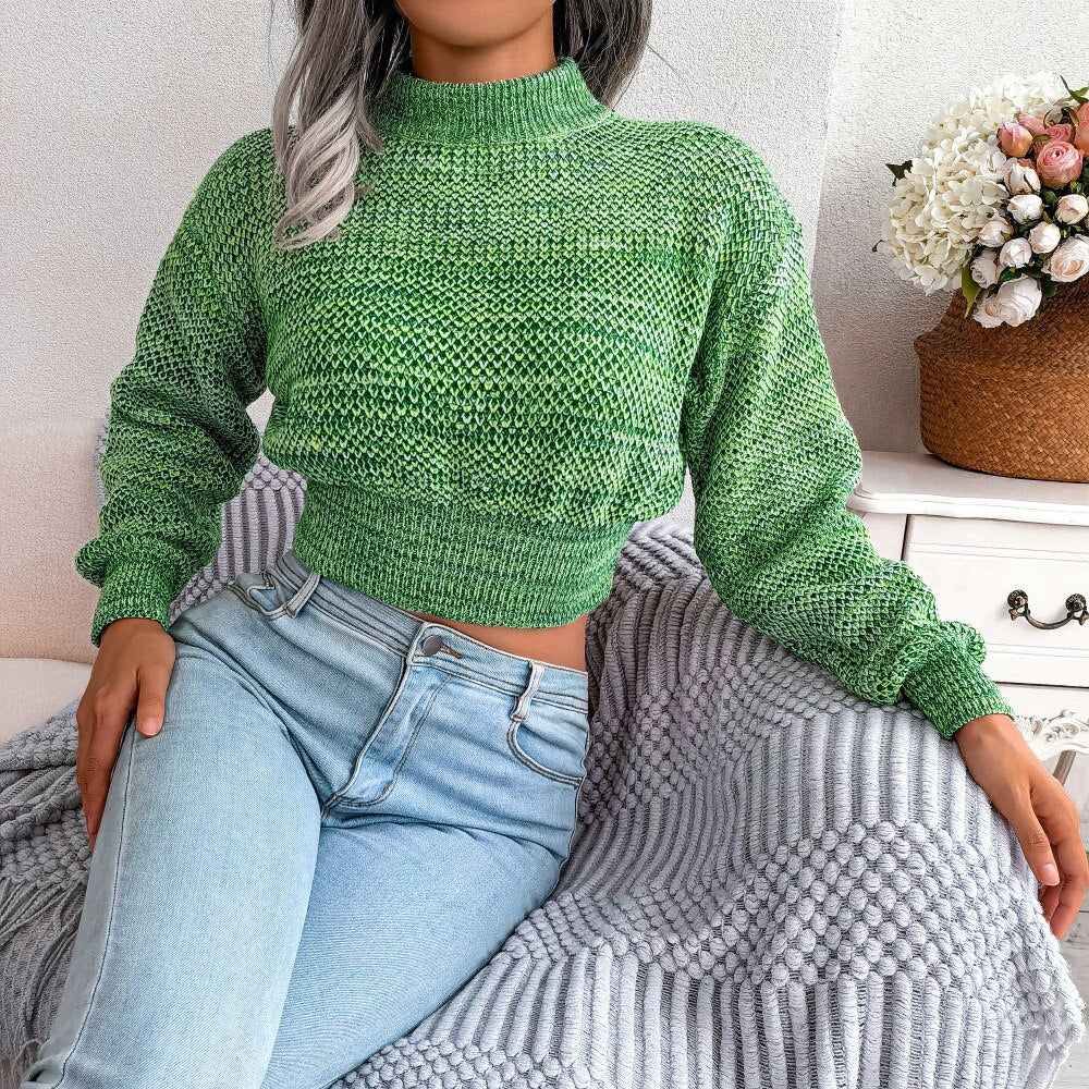 Levoire | Crop Top Pull Avec Manches Longues Pour Femmes