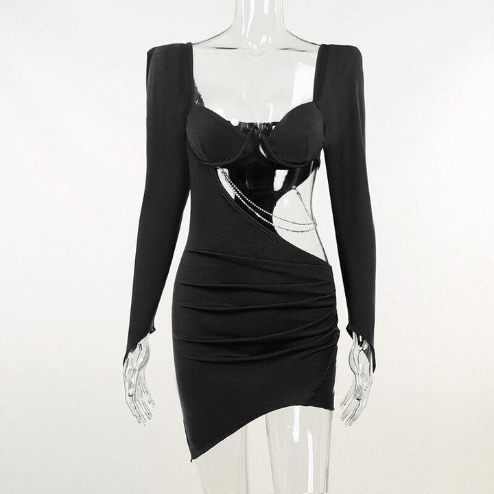 Levoire | Robe Mini Hult À Manches Longues Taille Chaîne
