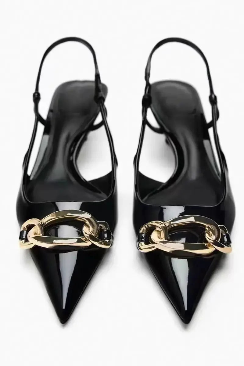 Levoire | Chic Chaîne Bureau Slingback Chaussures À Talons