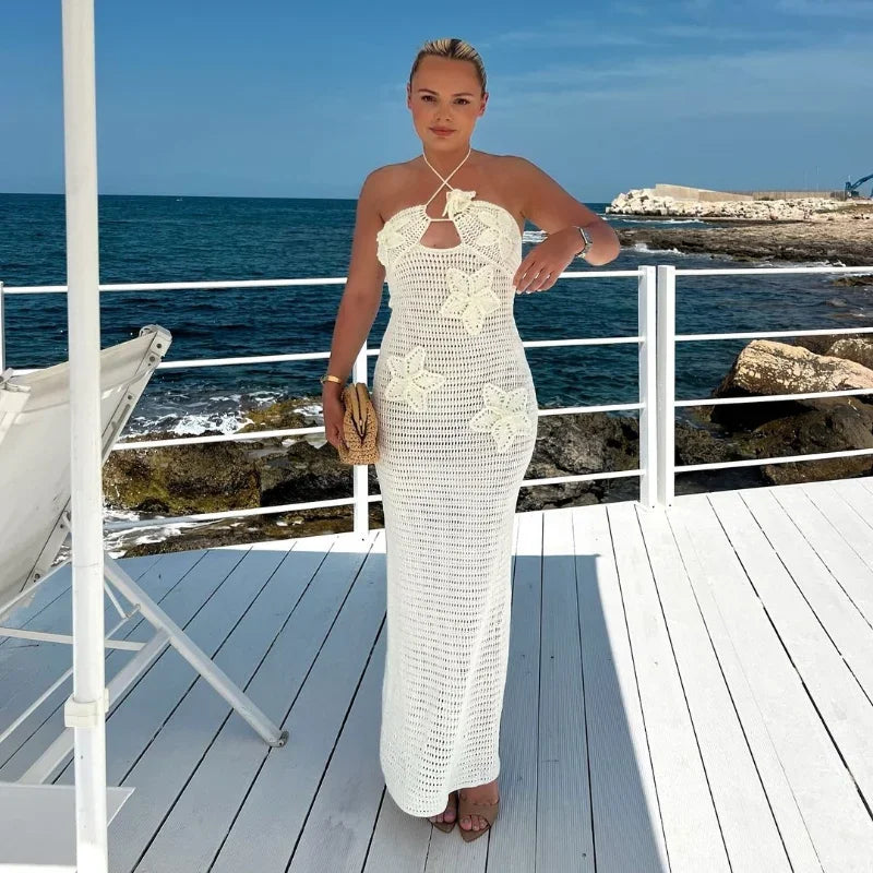 Levoire | Robe Maxi Dos Nu Au Crochet