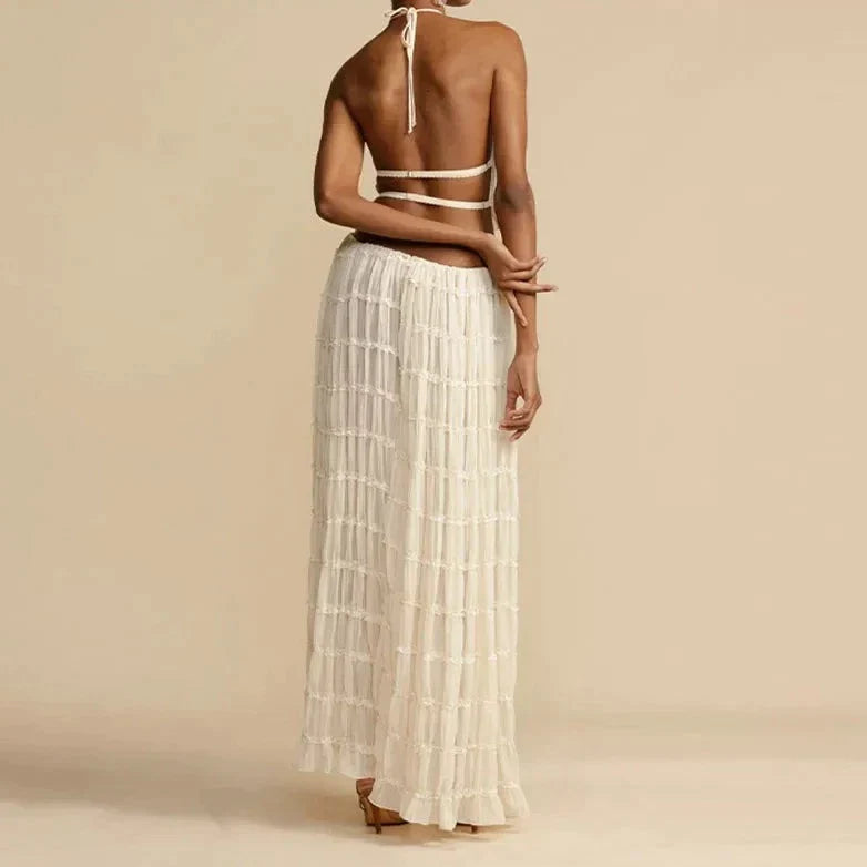 Levoire | Ensemble Élégant De Top Dos Nu Et De Jupes Maxi